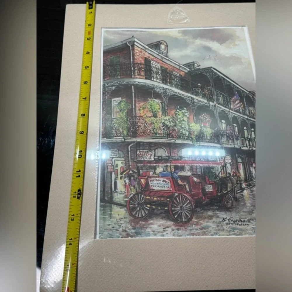 New Orleans French Quarter Print KNUT ENGELHARDT 1996 Watercolor Paper St.Peter - Picture 4 of 8
